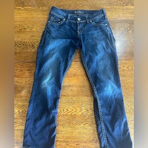 Silver Straight Jeans